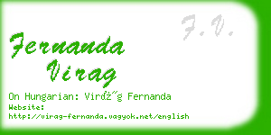 fernanda virag business card